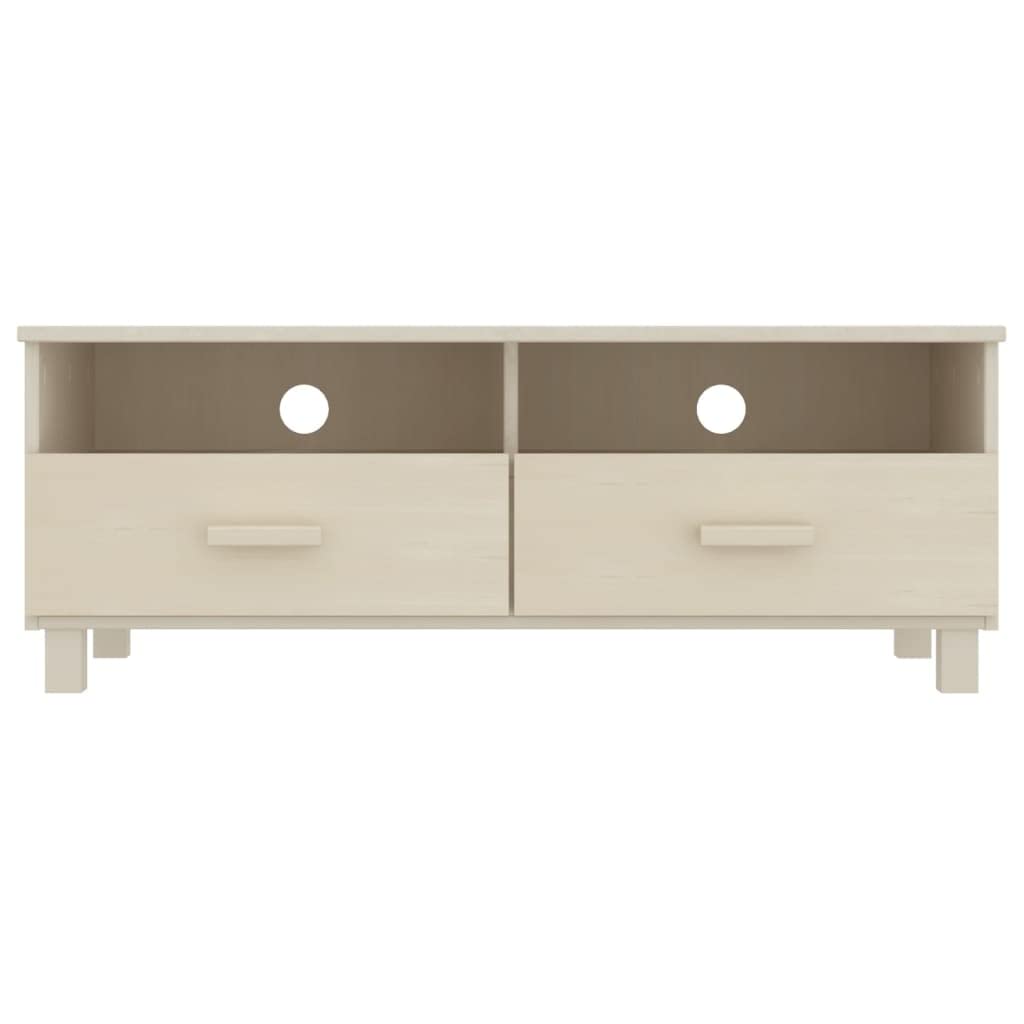 Foto 4 pulgar | Soporte Para Tv Vidaxl Hamar Marrón Miel Con 2 Cajones De Madera De Pino Y Mdf - Venta Internacional.