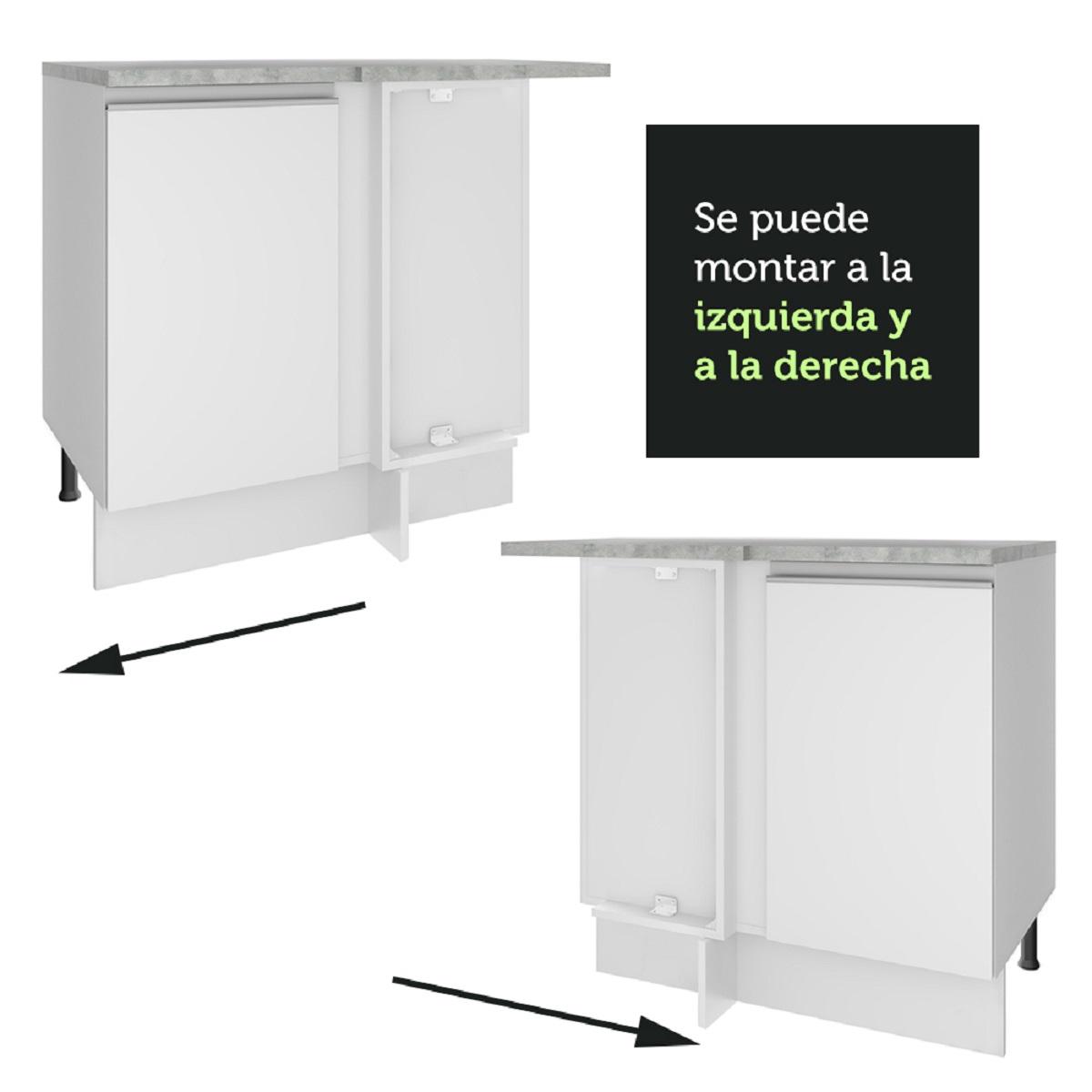 Foto 8 pulgar | Mueble de Cocina Esquinero Madesa G2475009GL color Blanco con 1 Puerta