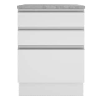 Foto 2 | Mostrador Madesa G2460109GL color Blanco Glamy 60 CM 3 Cajones