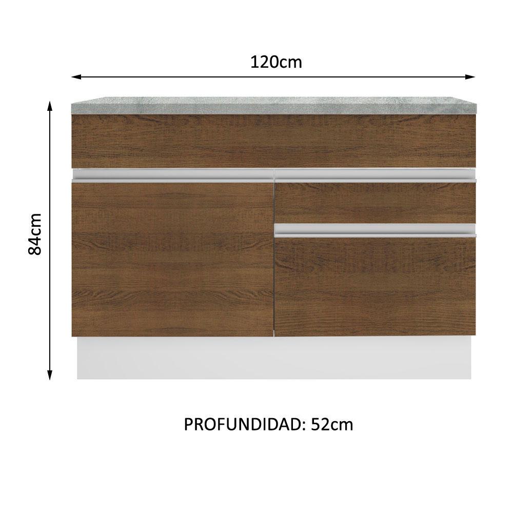 Foto 4 pulgar | Mueble para Fregadero Madesa G241239BGLCT (con Encimera) color Marrón