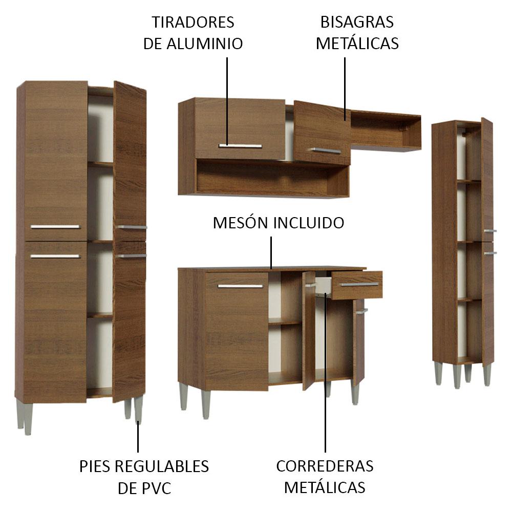 Foto 4 | Cocina Integral Madesa Emilly Hit 261 cm Marrón