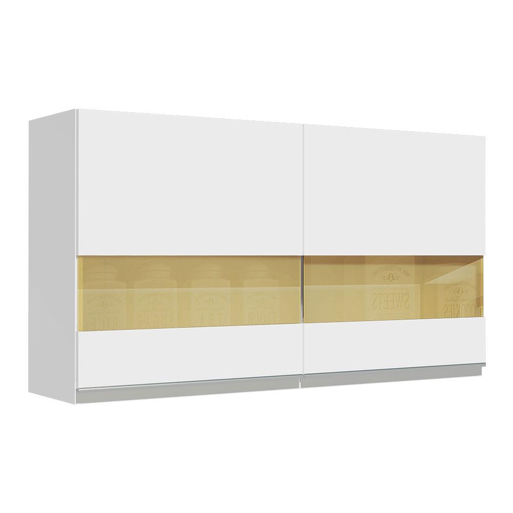 Armario Madesa color Blanco Glamy 120 CM 2 Puertas con Cristal