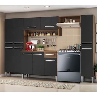 Foto 2 | Armario de Cocina Madesa GREM2610017K color Negro 4 Piezas