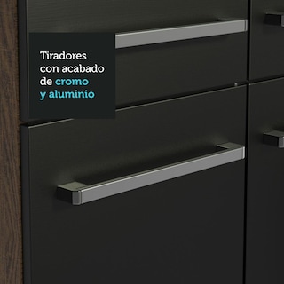 Foto 8 | Armario de Cocina Madesa GREM2610017K color Negro 4 Piezas