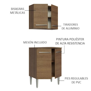 Foto 4 | Alacena Madesa Marrón 2 Piezas