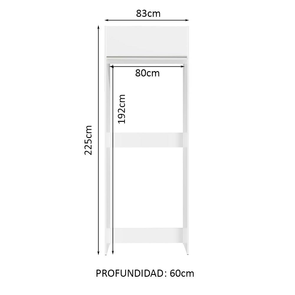 Foto 4 pulgar | Porta Refrigerador Madesa G2708009GL color Blanco Glamy 1 Puerta Abatible