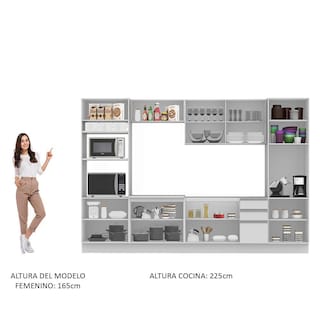 Foto 4 | Armario de Cocina MADESA GRGL33000109 color Blanco 6 Piezas