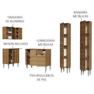 Foto 4 | Cocina Integral Esquinera Madesa Emilly Music 293 cm Marrón 02