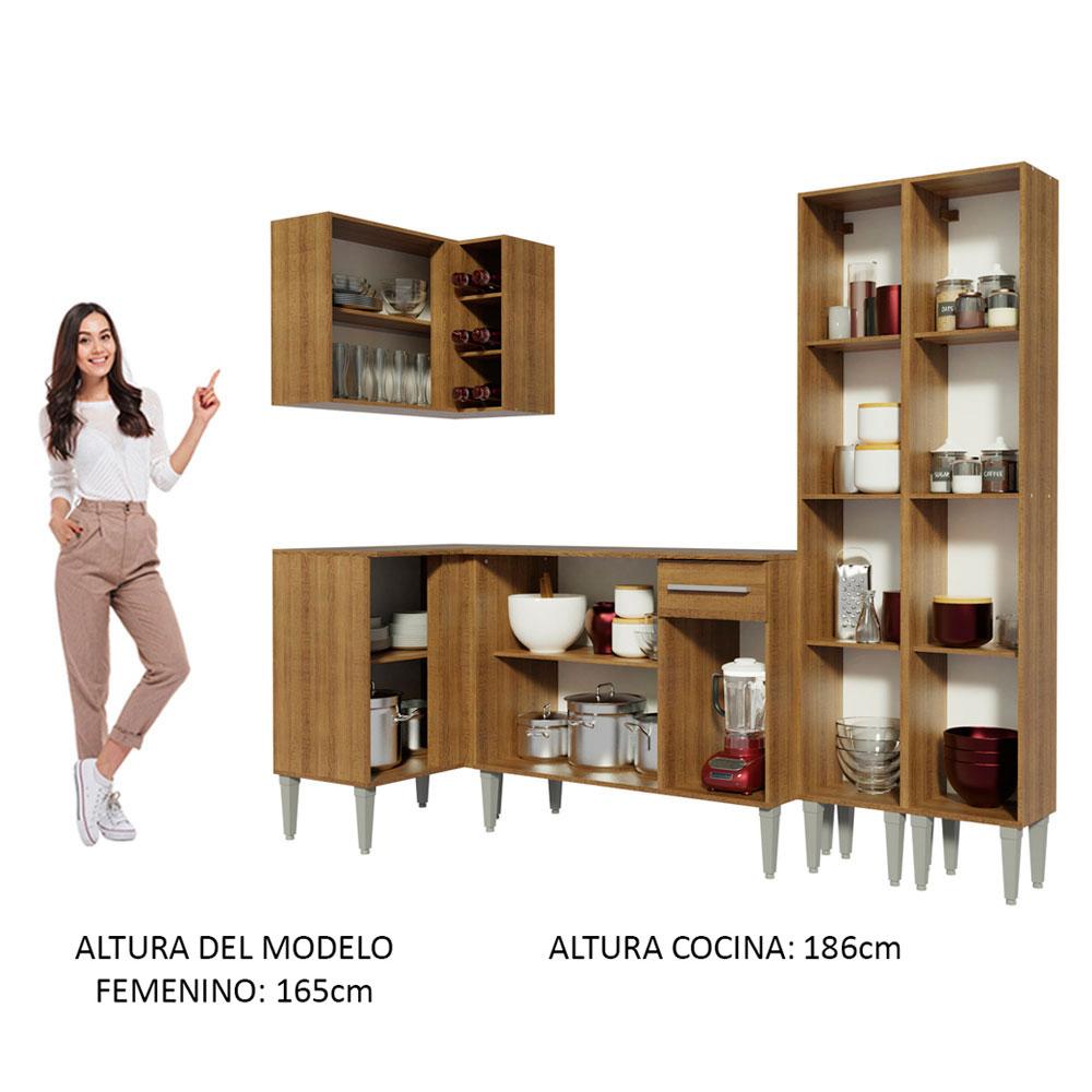 Foto 5 | Cocina Integral Esquinera Madesa Emilly Music 293 cm Marrón 02