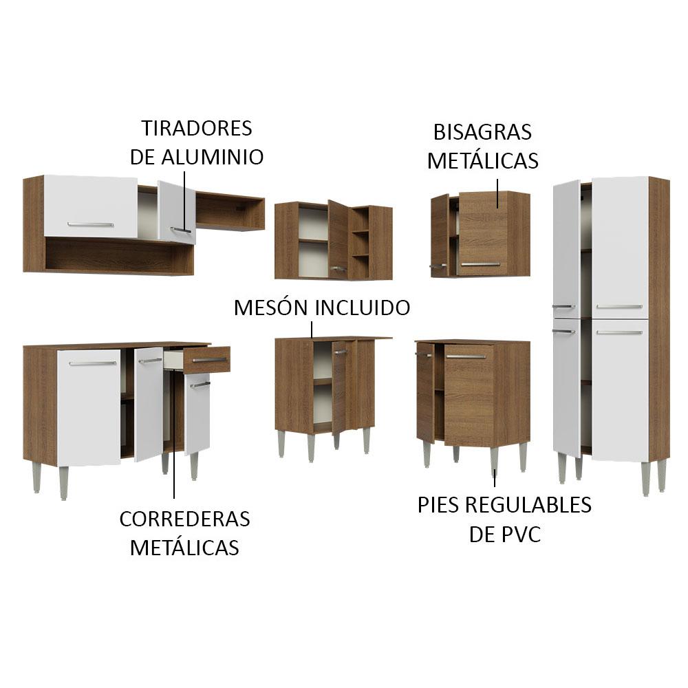 Foto 4 | Cocina Integral Madesa Blanca de 417 Cm