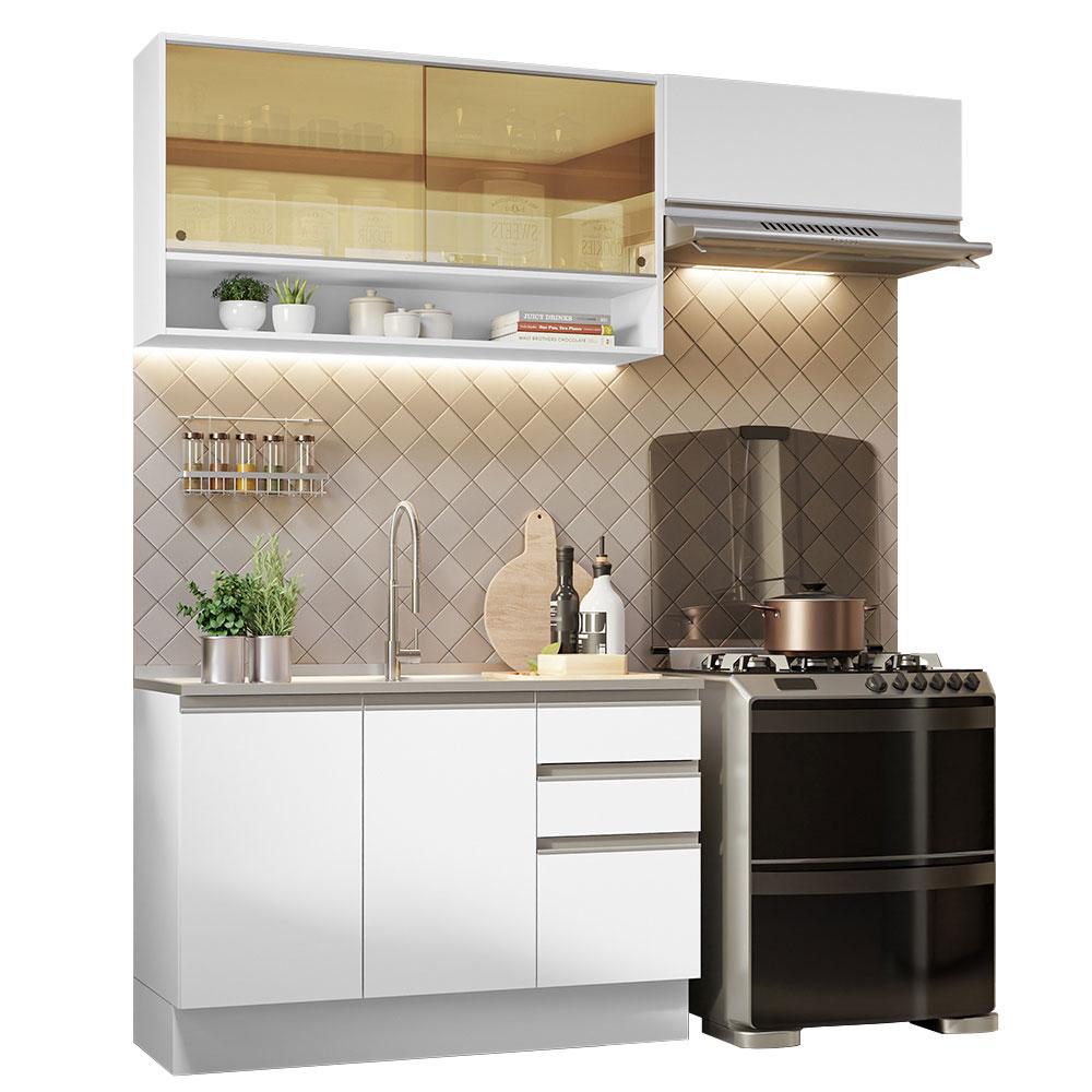 Cocina Integral Compacta Madesa 08 Glamy Blanco 200 cm