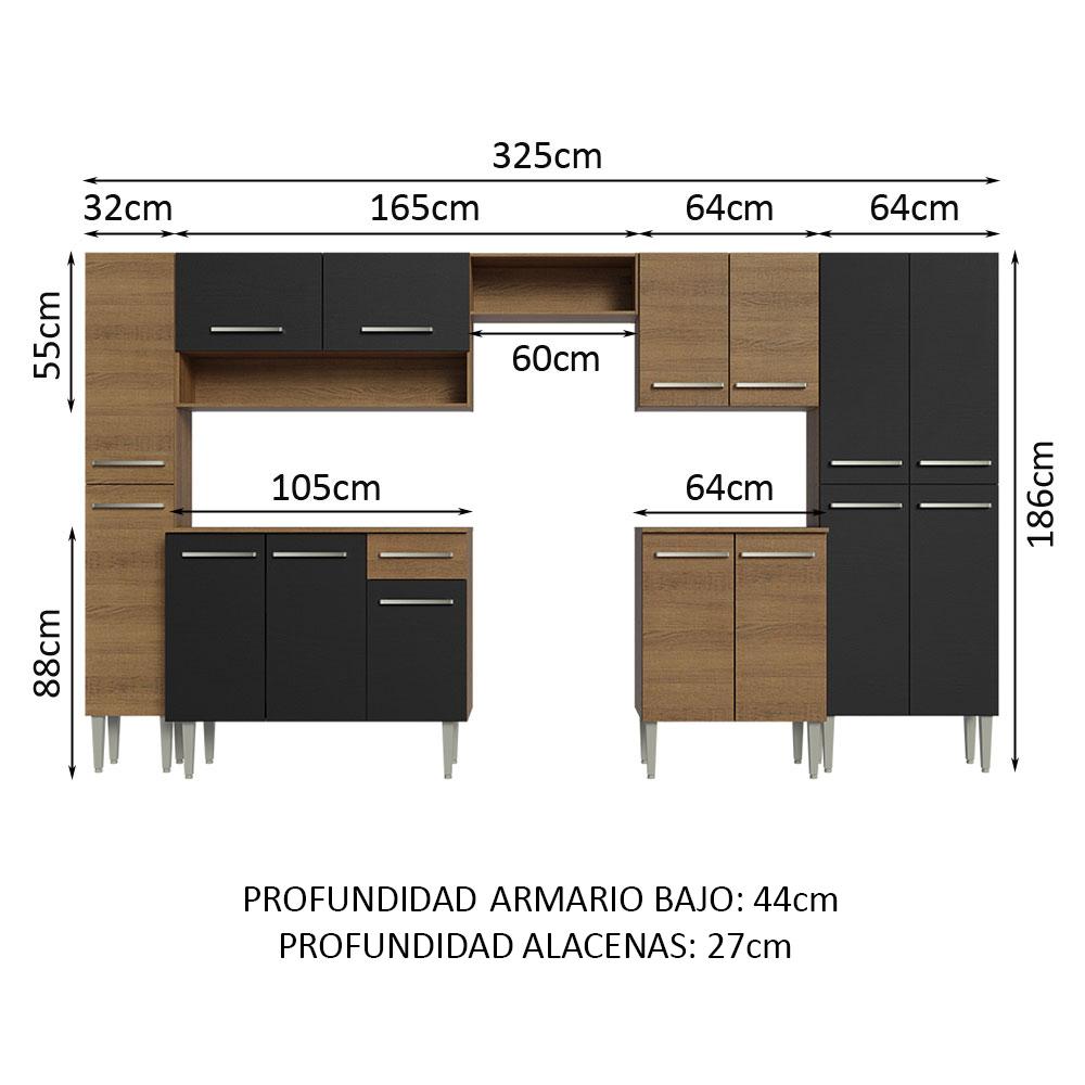 Foto 4 pulgar | Armario de Cocina Madesa GREM325002C1 Multicolor 6 Piezas