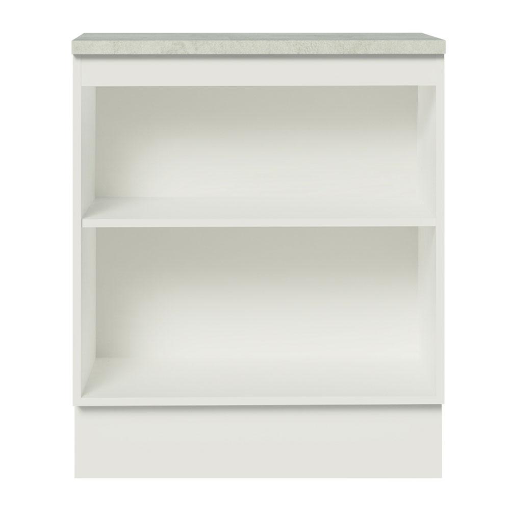 Foto 4 pulgar | Mostrador de Cocina Madesa G247009BGL color Blanco y Marrón Glamy 70 CM 2 Puertas