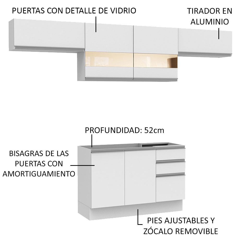 Foto 5 pulgar | Cocina Integral Madesa GRGL28000109 Blanca 4 Piezas