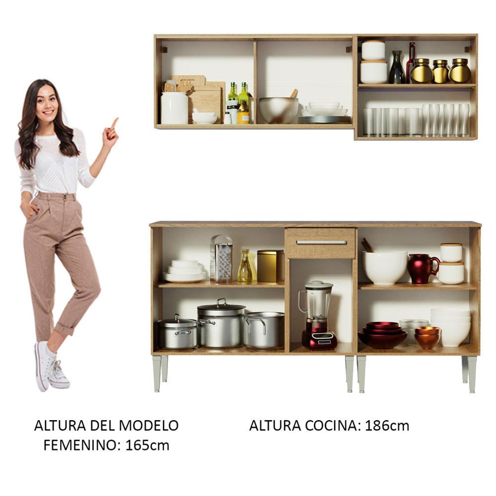 Foto 5 | Armario de Cocina Madesa GREM1690035Z color Marrón 4 Piezas
