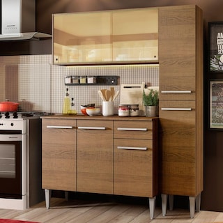 Foto 2 | Cocina Integral Compacta Madesa 03 Emilly Oro Marrón 137 cm