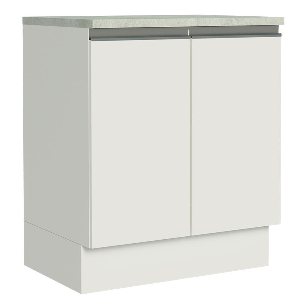 Foto 2 pulgar | Mostrador de Cocina Madesa G2470009GL color Blanco Glamy 70 CM 2 Puertas