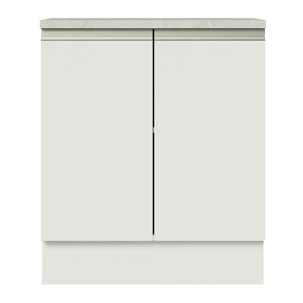 Foto 3 pulgar | Mostrador de Cocina Madesa G2470009GL color Blanco Glamy 70 CM 2 Puertas