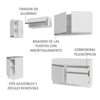 Foto 4 | Cocina Completa Madesa 240 cm Glamy Blanco
