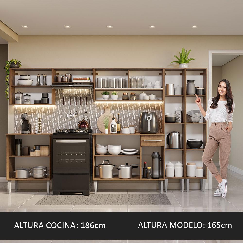 Foto 5 | Armario De Cocina Completo 293cm Emilly Madesa 03 color Marrón