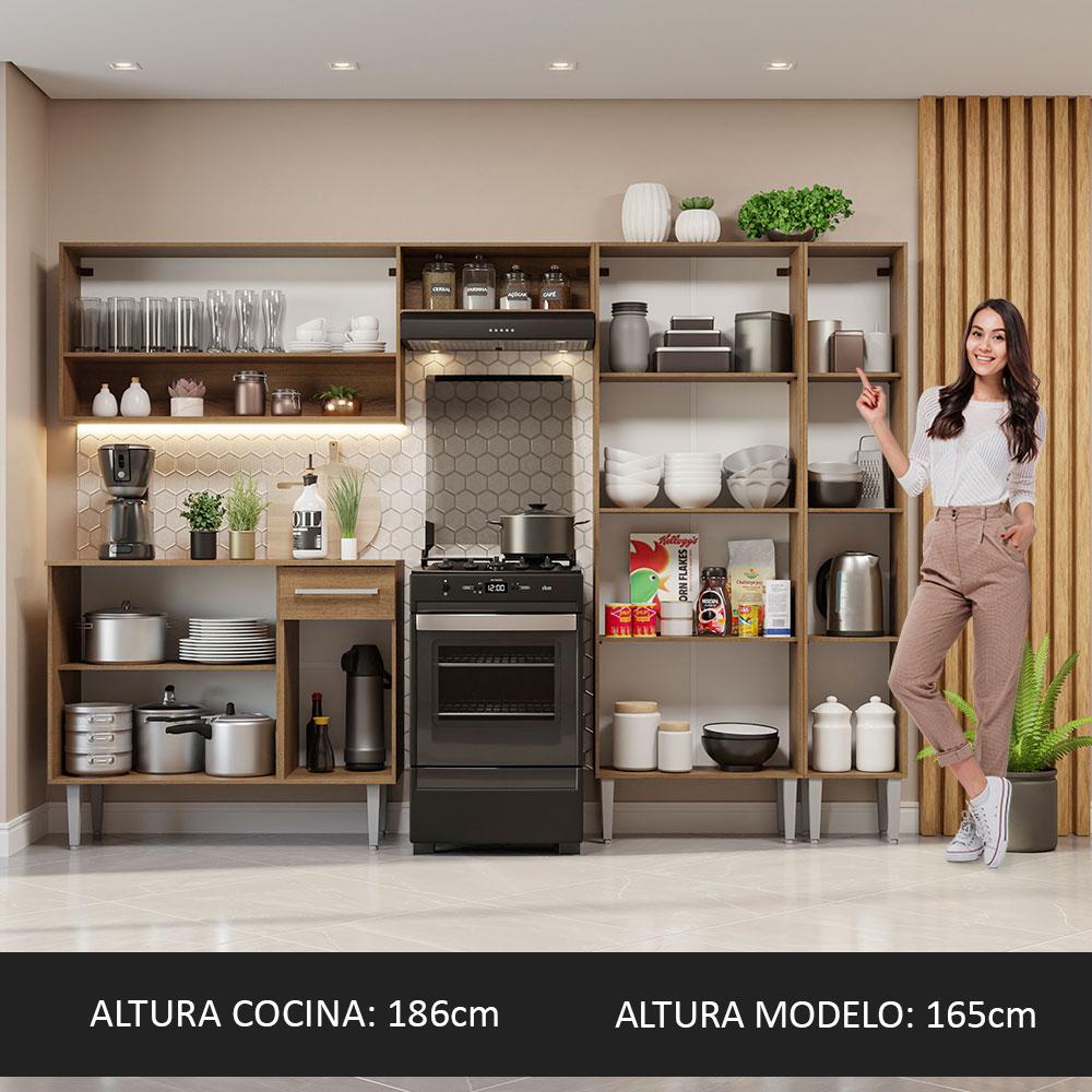 Foto 6 | Cocina Integral Completa Madesa Emilly Marrón 261 cm