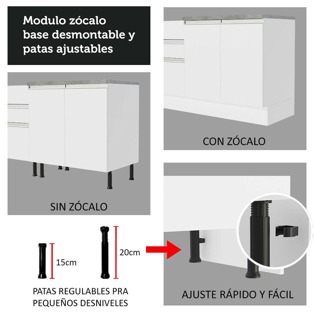 Foto 8 pulgar | Cocina Integral Compacta Madesa Glamy Blanco 180 cm