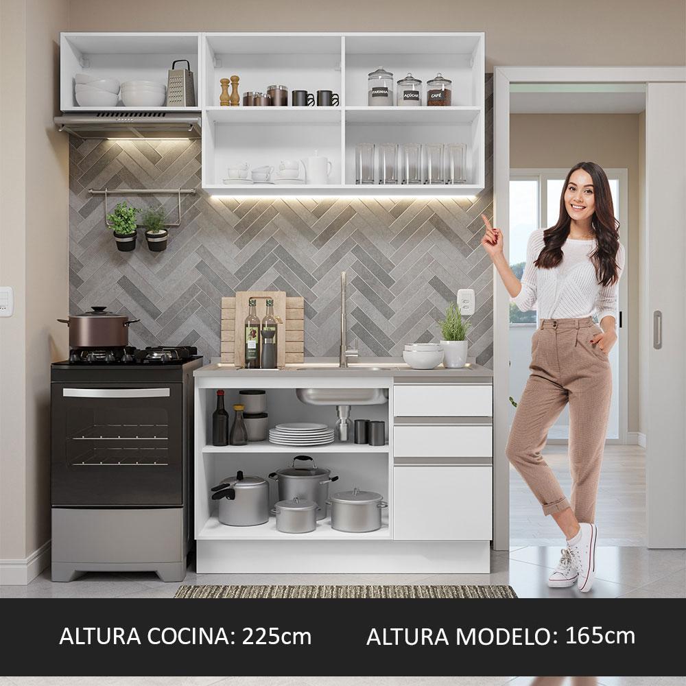 Foto 9 pulgar | Cocina Integral Compacta Madesa Glamy Blanco 180 cm