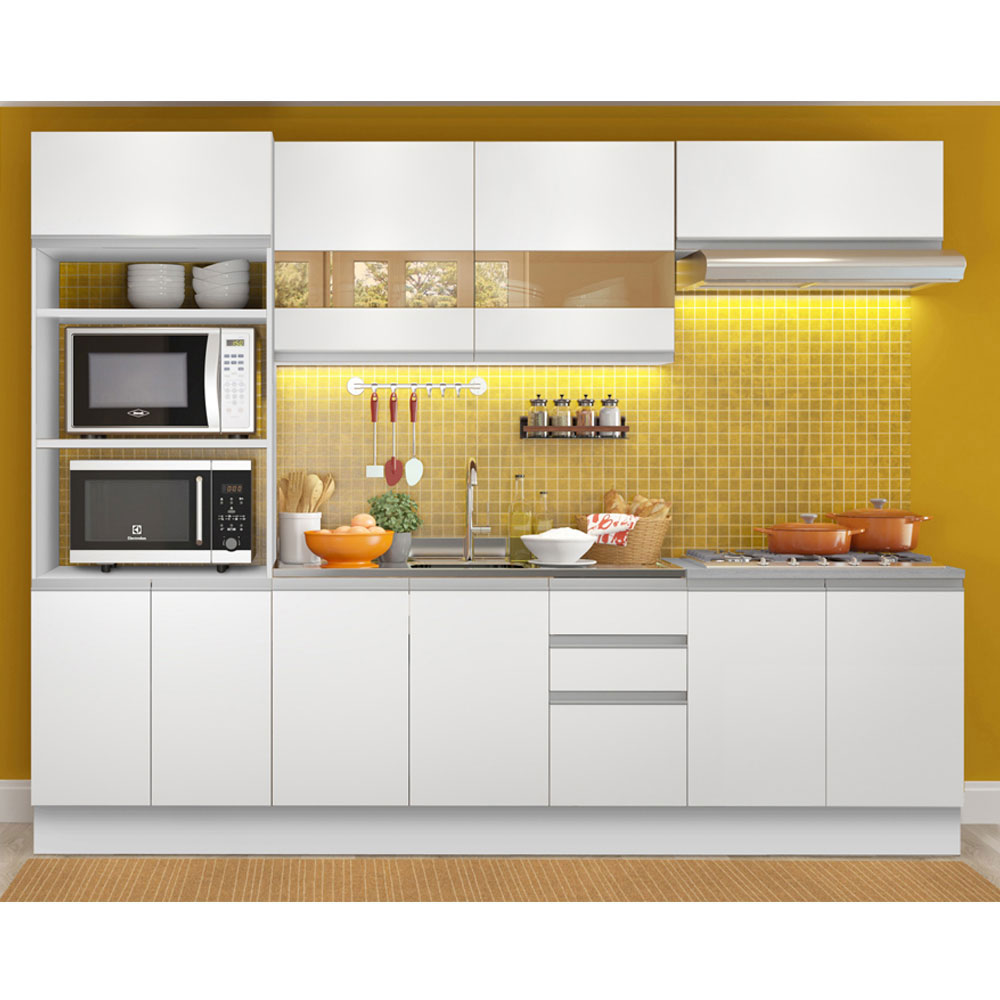 Armario Cocina Completo 270cm Atenas Madesa 03 color Blanco