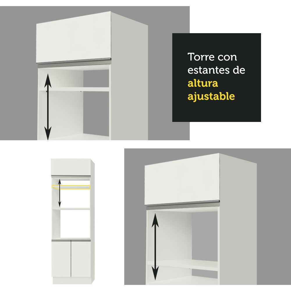 Foto 5 | Armario Cocina Completo 270cm Atenas Madesa 03 color Blanco