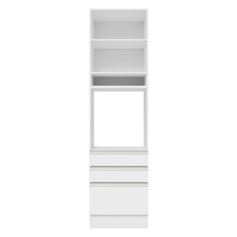 Foto 8 pulgar | Alacena Gabinete Madesa Glamy 60 cm 1 Puerta 3 Cajones - Blanco