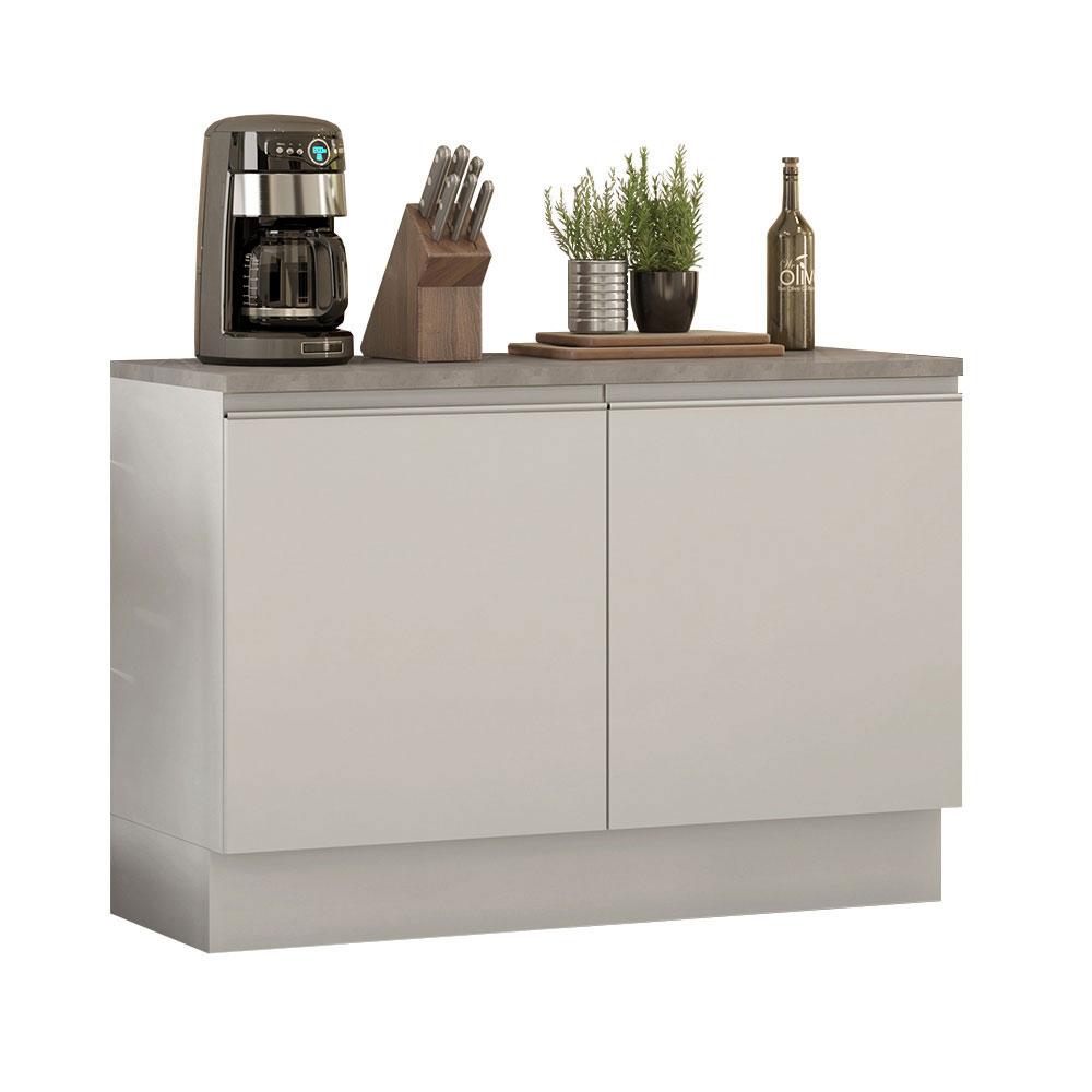 Fregadero Mostrador Madesa Glamy 120 Cm 2 Puertas con Encimera color Blanco