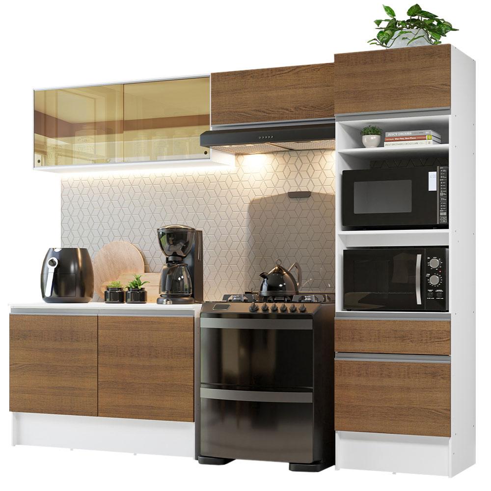 Armario de Cocina Completo Madesa Diamante 260 cm color Marrón