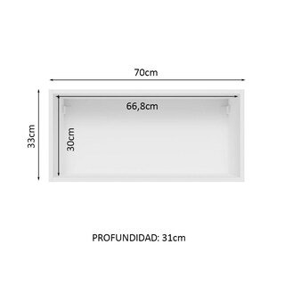 Foto 3 | Mueble para Cocina Madesa Blanco de 70 Cm