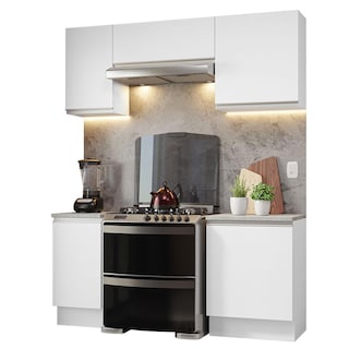 Foto 1 | Armario de Cocina Madesa GRGL18001209 color Blanco 5 Piezas