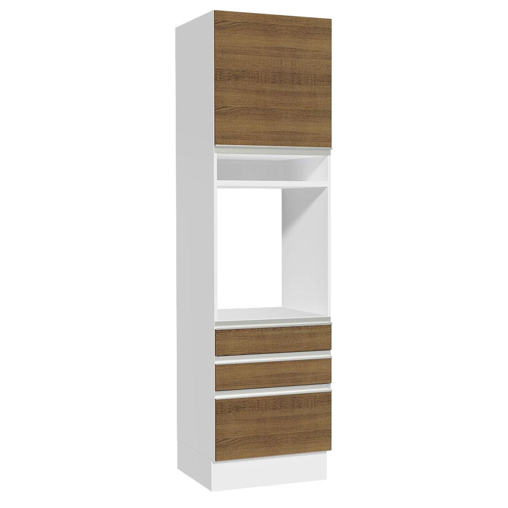 Alacena Madesa Glamy 60 CM 1 Puerta 3 Cajones color Marrón