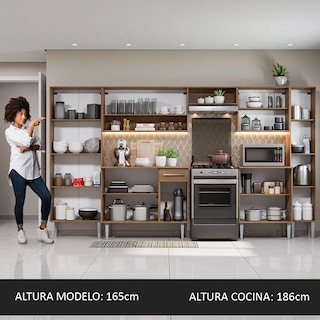 Foto 5 | Armario Cocina Completo 325 cm Emilly Joy Madesa 01 color Negro