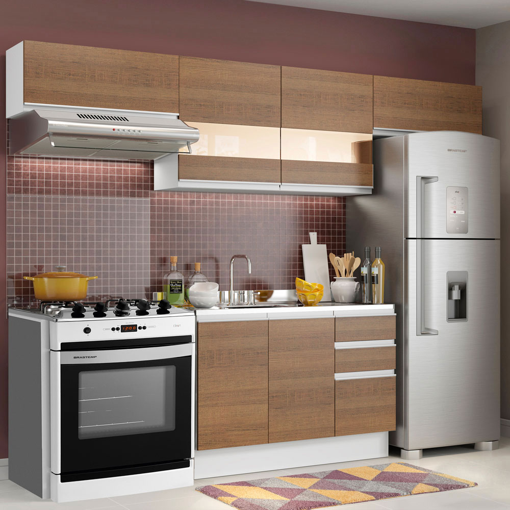 Cocina Integral Madesa Marina Marrón de 280 cm