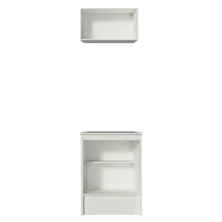 Foto 3 | Kit Madesa Topazio 60 cm 2 Puertas con Armario Alto y Mostrador Blanco/Marrón