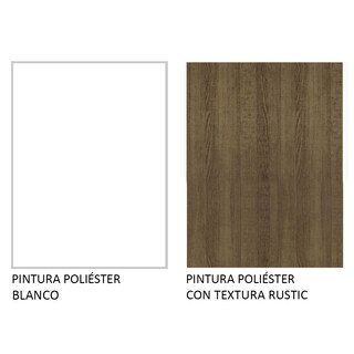 Foto 6 | Kit Madesa Topazio 60 cm 2 Puertas con Armario Alto y Mostrador Blanco/Marrón