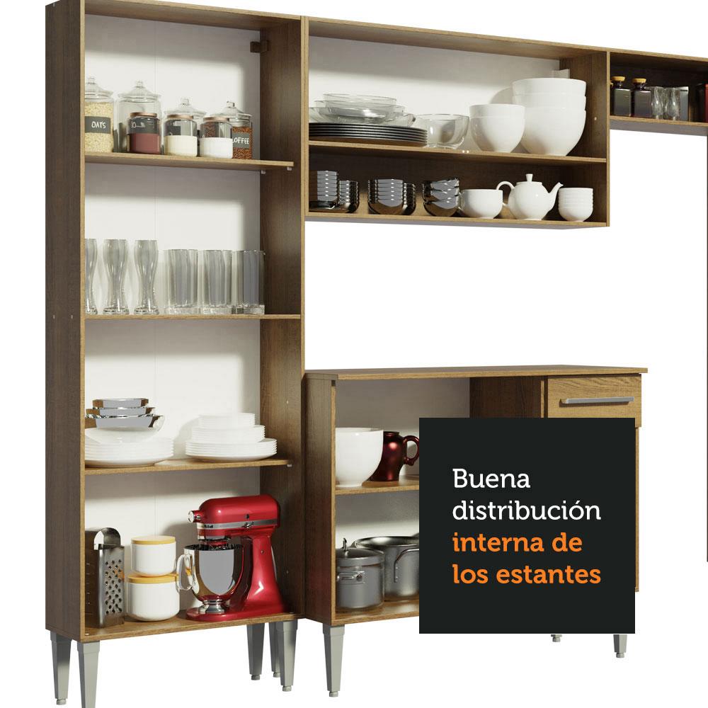 Foto 8 | Cocina Integral Madesa GCEM3570025Z Marrón 8 Piezas