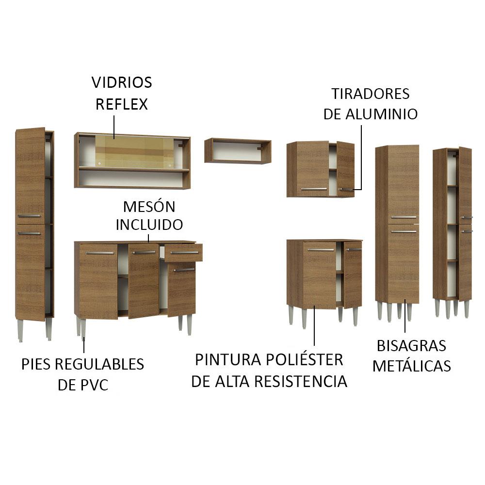 Foto 5 pulgar | Cocina Integral Completa Emilly Madesa 325 cm 05 - Marrón