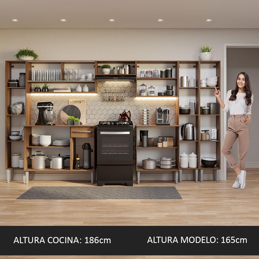 Foto 7 pulgar | Cocina Integral Completa Emilly Madesa 325 cm 05 - Marrón