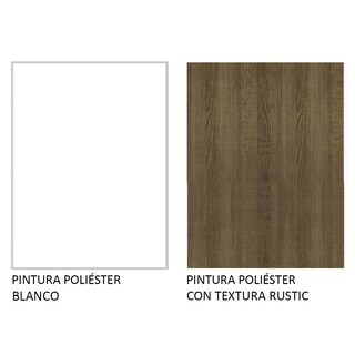 Foto 8 | Armario Madesa Glamy 120 cm 2 Puertas con Cristal Blanco/Marrón