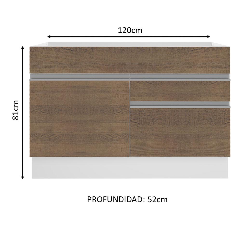 Foto 3 | Mueble para Fregadero Madesa G241239BGL Marrón