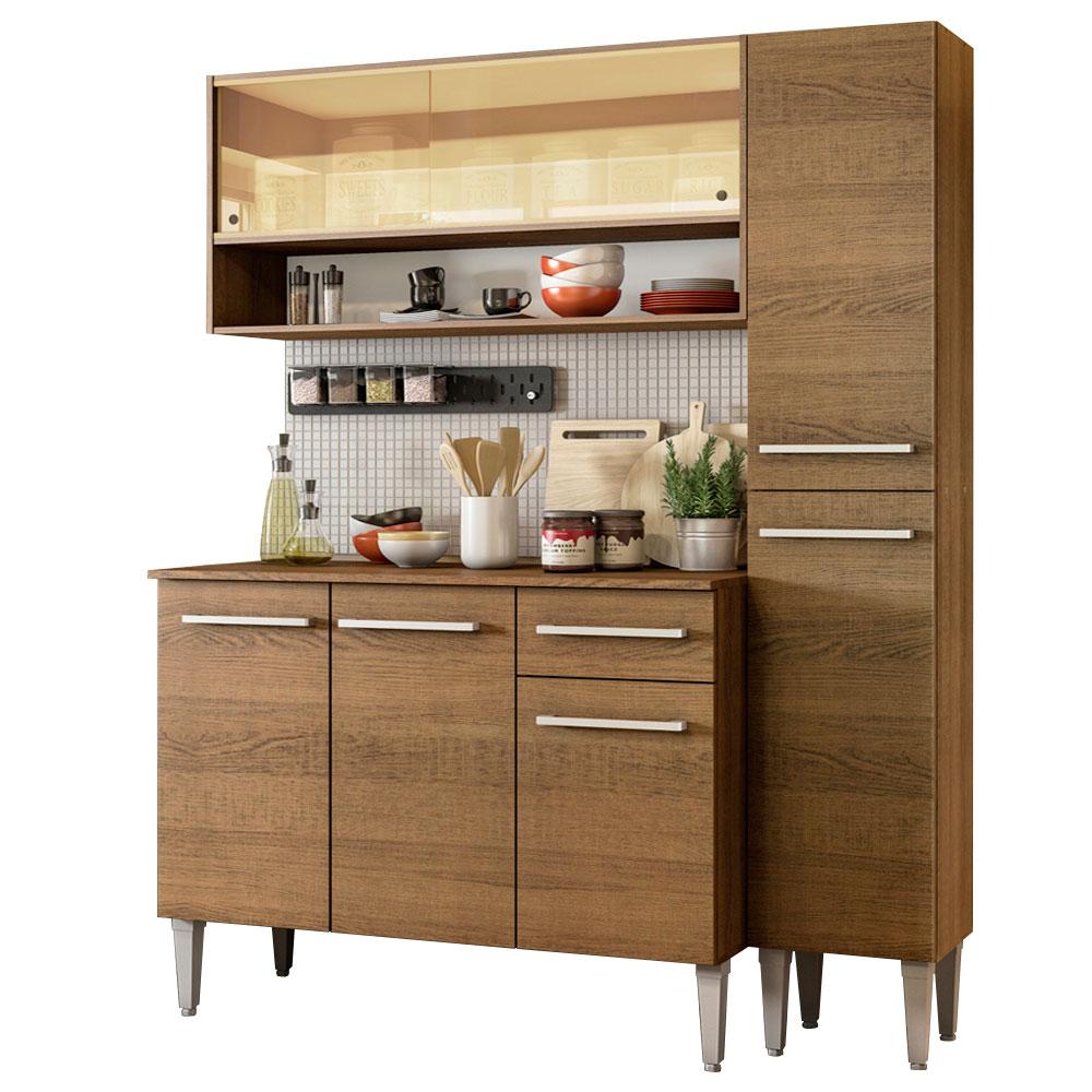 Foto 1 | Armario de Cocina Compacto 137 cm Emilly Art Madesa 04 color Marrón