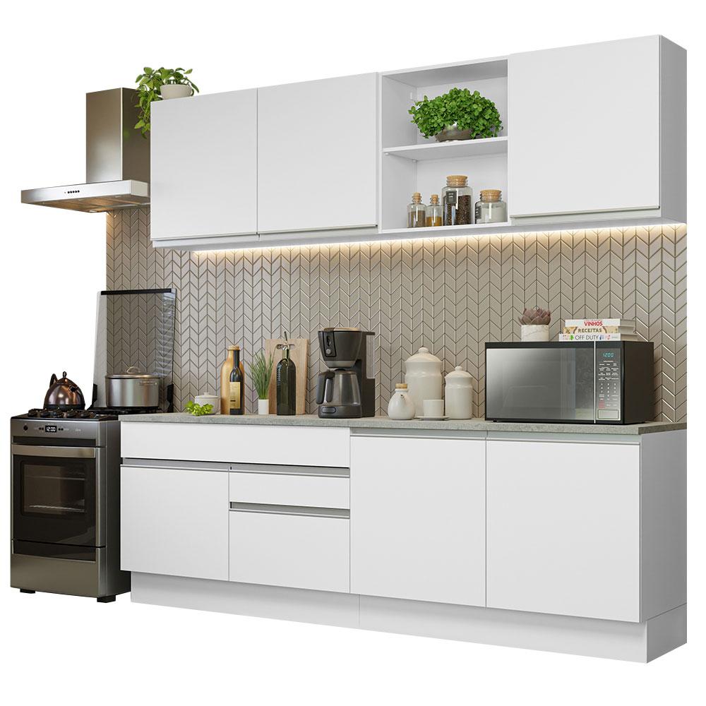 Foto 2 pulgar | Cocina Integral Completa Madesa Glamy 06 Blanco 240 cm