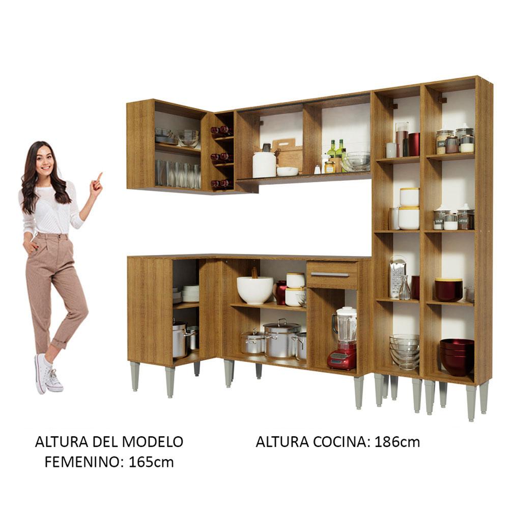 Foto 5 | Cocina Integral Madesa Emilly Marrón de 293 cm