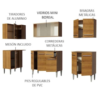 Foto 4 | Cocina Integral Esquinera Completa Madesa Emilly Point 03 293 cm Marrón