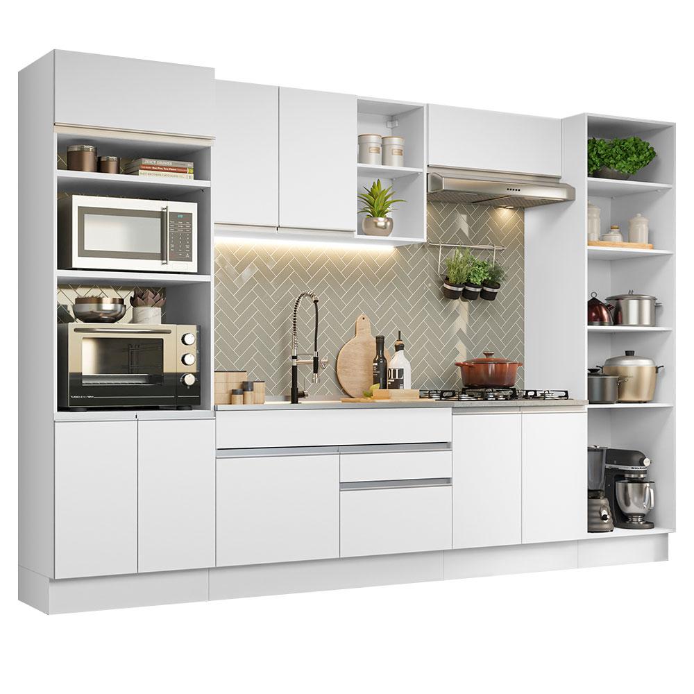 Armario de Cocina Completo 330 cm Glamy Madesa 03 color Blanco