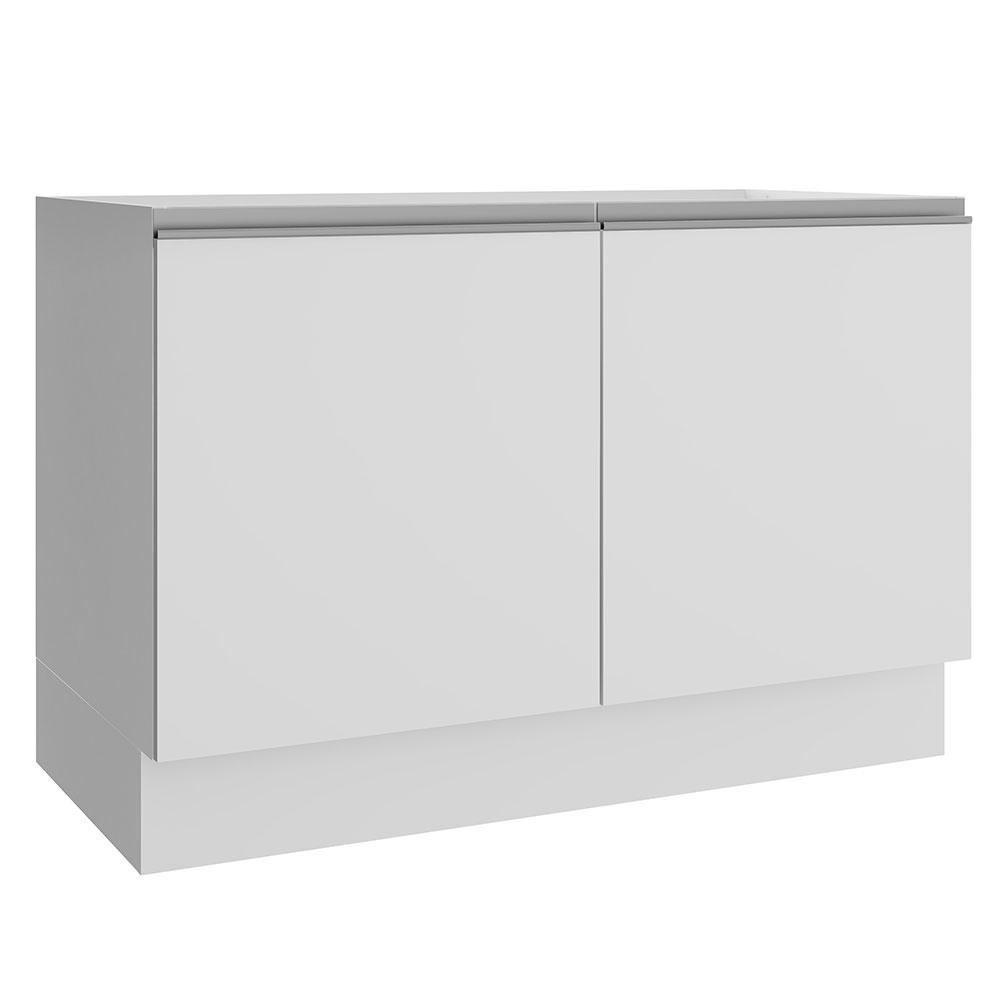 Foto 2 pulgar | Mueble Fregadero Madesa Glamy 120 cm 2 Puertas Sin Tapa y Fregadero Blanco